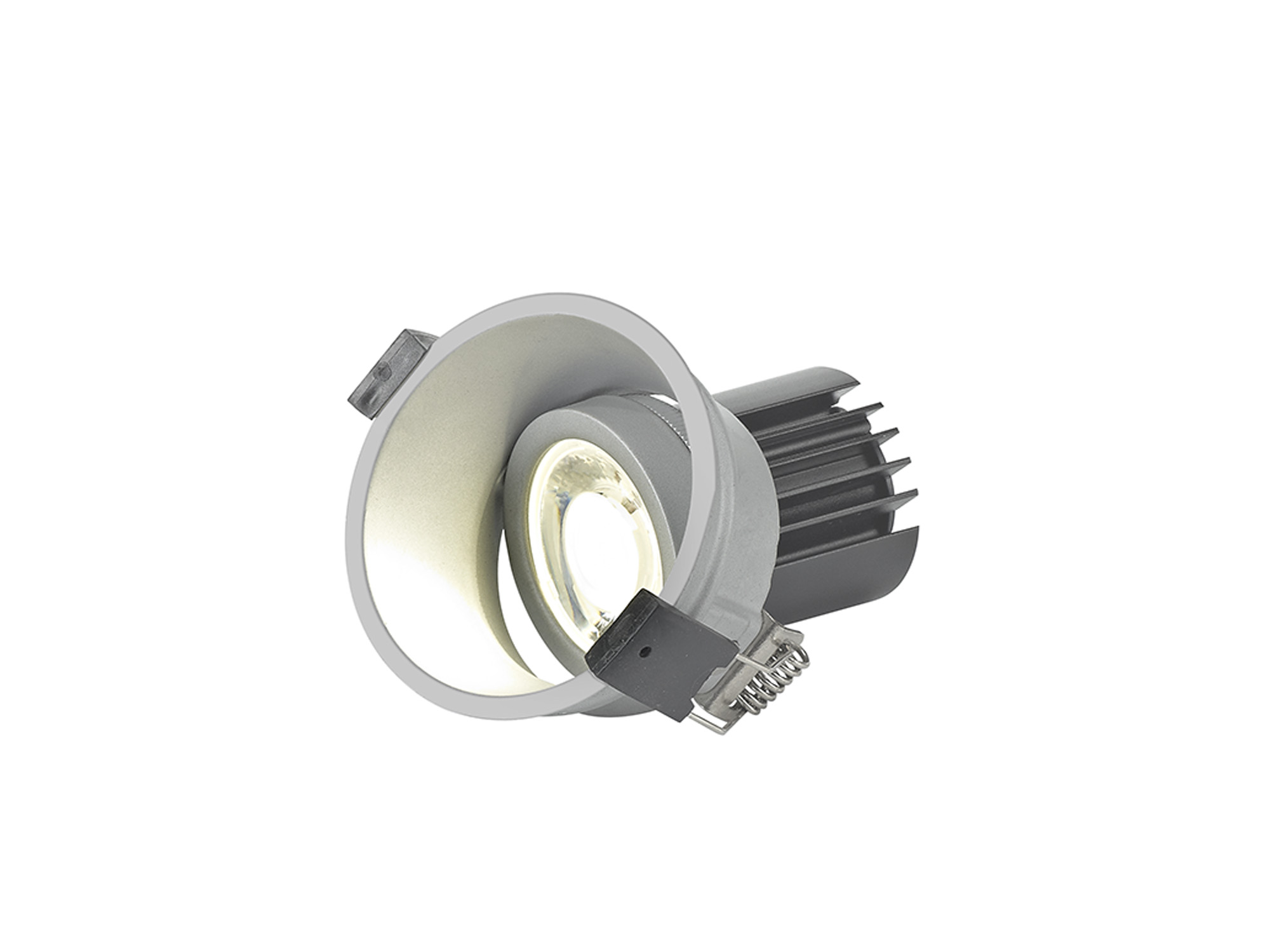 DM201664  Bania A 9 Powered by Tridonic  9W 2700K 770lm 24° CRI>90 LED Engine, 250mA Silver Adjustable Recessed Spotlight, IP20